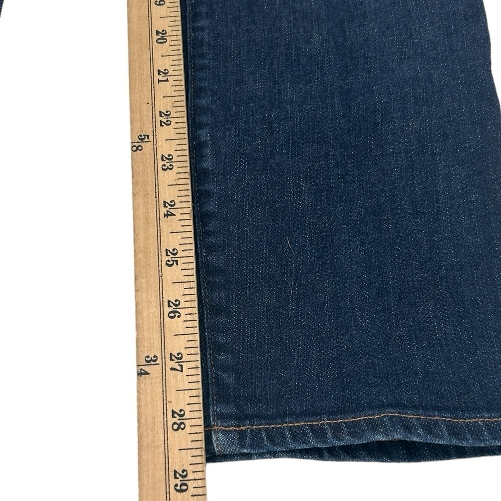 Lands’ End Fit 1 Slim Leg Blue Dark Denim Mid Rise Skinny Stretch Jeans Women 8 - Picture 15 of 15